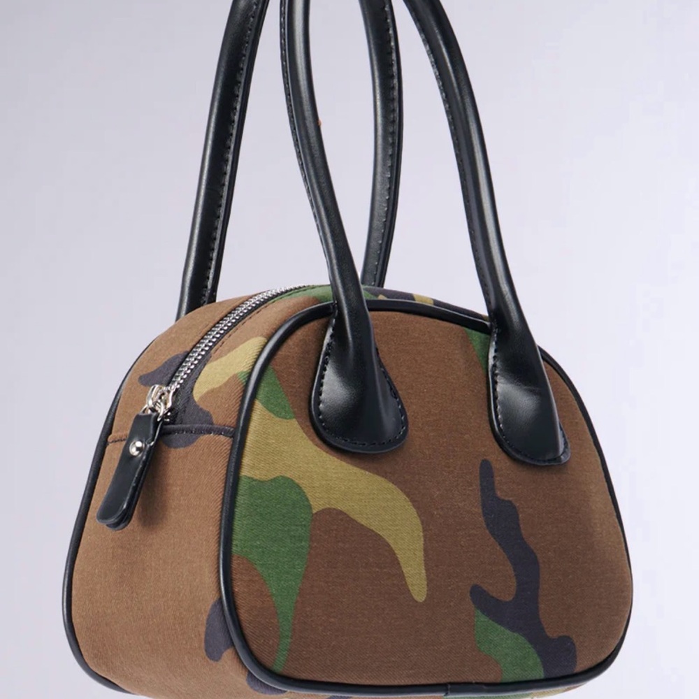 AKIRA Camouflage Mini Bag with Black Handles